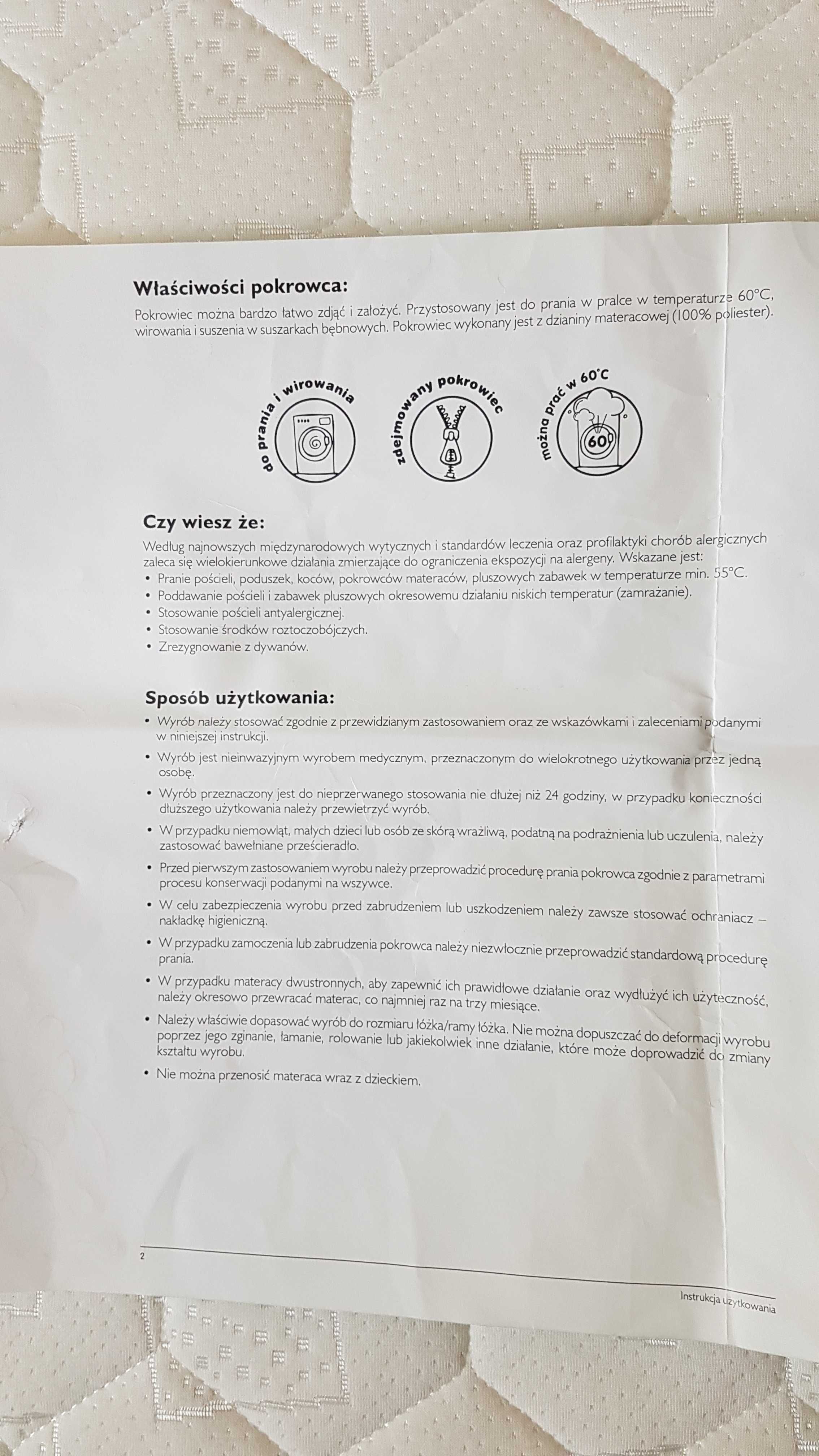 Materac 120x60, Fiki Miki, lateks-pianka-kokos, dwustronny