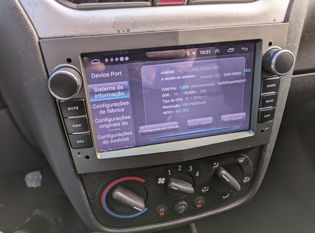 Rádio Android 2Din Opel