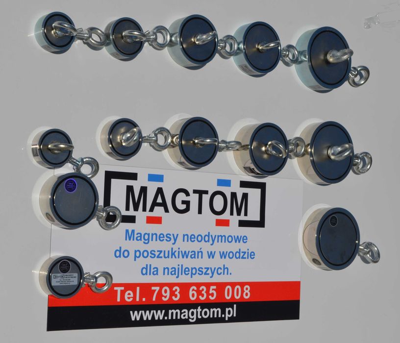 Magnes neodymowy do łowienia poszukiwań w wodzie F 300 2xM10 od Magtom