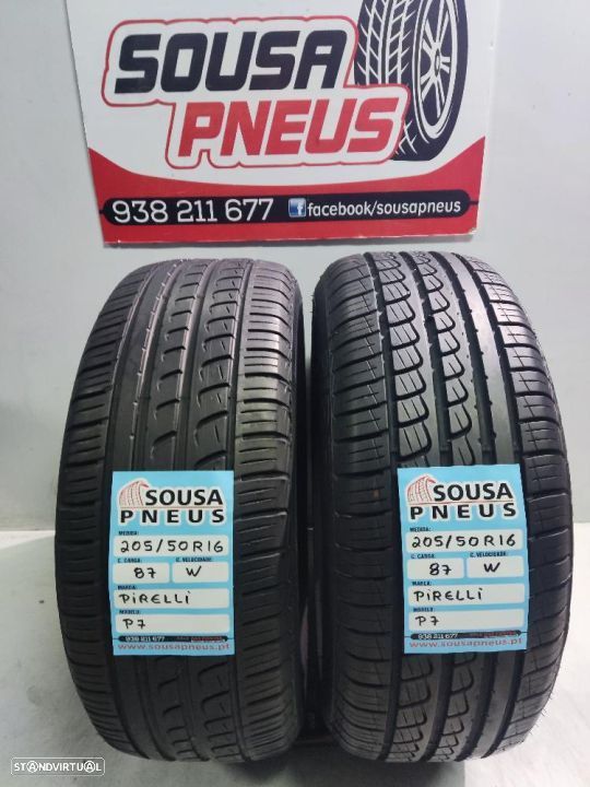 2 pneus semi novos 205-50r16 pirelli - oferta dos portes 85 Euros