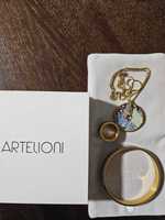 Zestaw biżuterii ze stali szlachetnej z emalią Artelioni