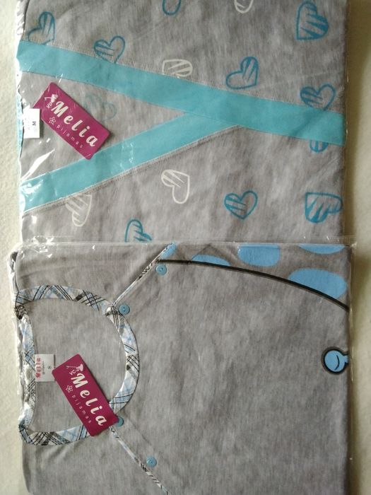 Koszula ciążowa S do karmienia odpinana szlafrok damski bawełniany