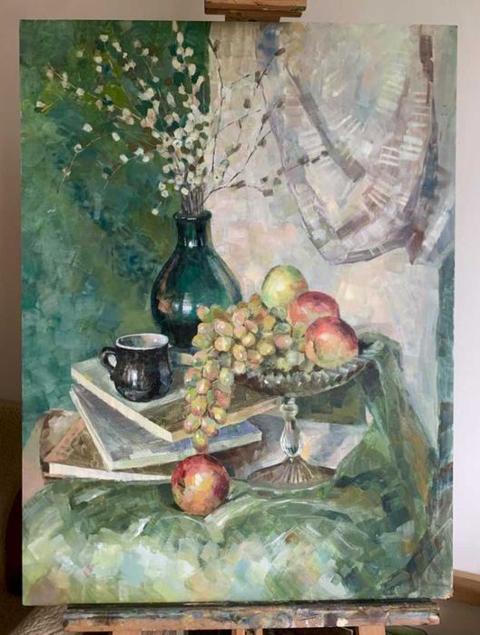 Картина маслом большая, великий натюрморт з фруктами ручна робота