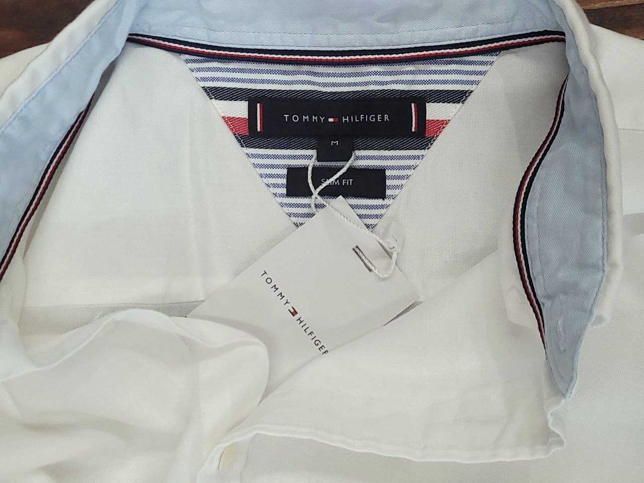 Мужская рубашка Tommy Hilfiger Travel Oxford Slim Fit Оригинал