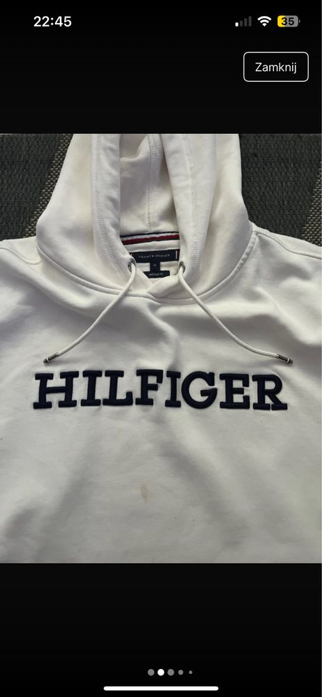 Biała bluza tommy hilfiger