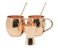 Zestaw koktajlowy miedziany Moscow Mule prezent