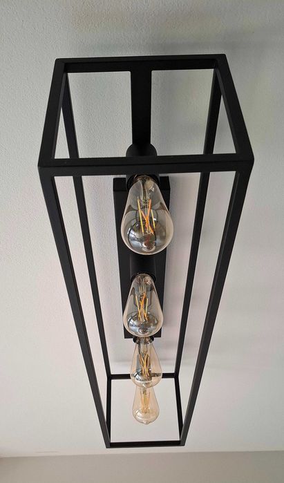 Lampa sufitowa czarna styl loftowy