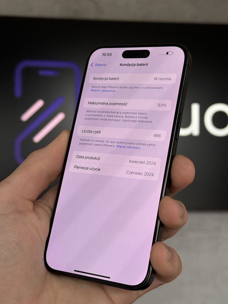 RATY 0% iPhone 15 Pro Max 256GB BATERIA 93% GWARANCJA 12 miesięcy!!!