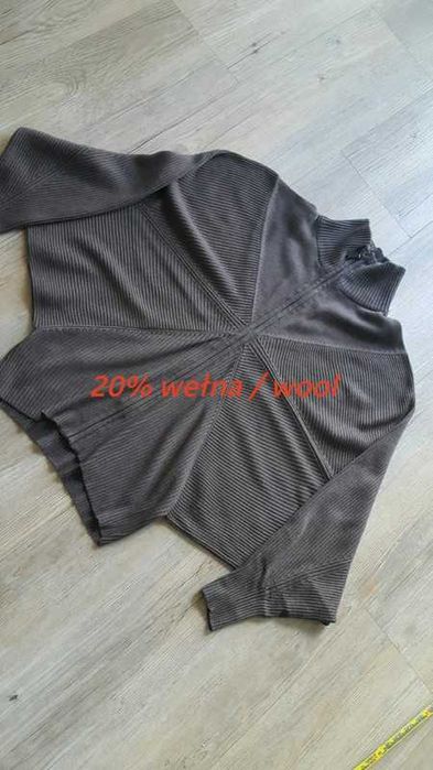 Sweterek Bluza Kardigan na suwaku r.S 50% bawełna 20% wełna