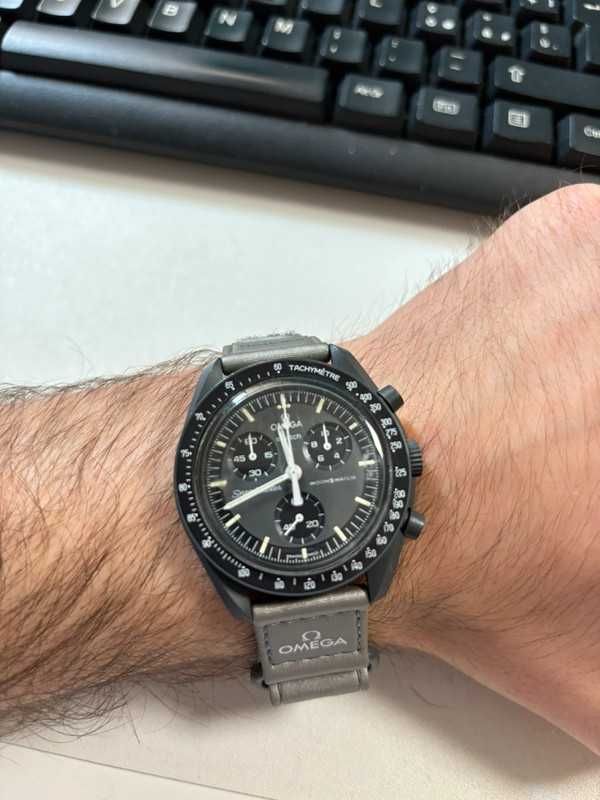 Omega x Swatch SO33A100 Mission to Mercury - Biała planeta Merkury