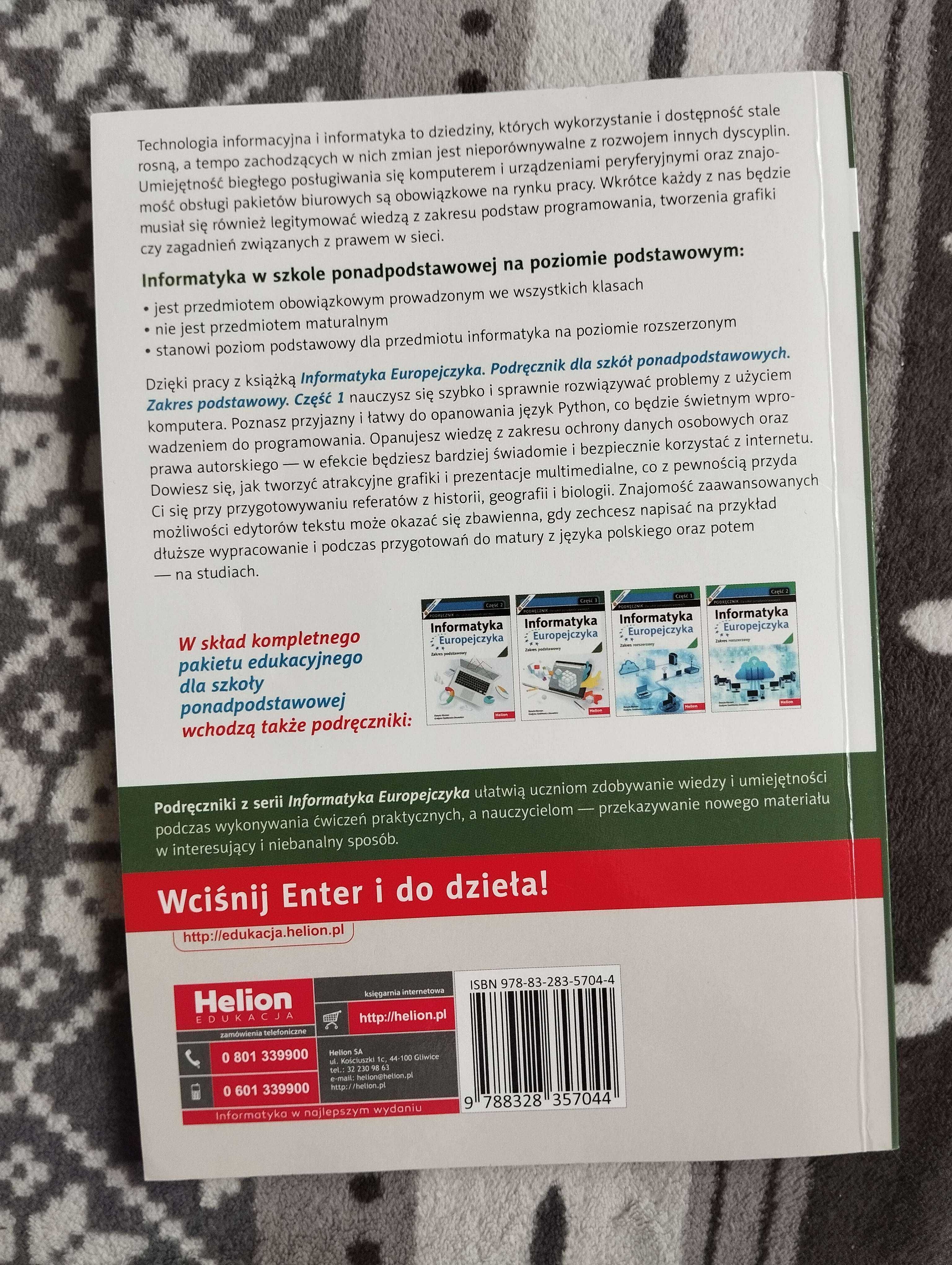 Informatyka Europejczyka, część 1, zakres podstawowy