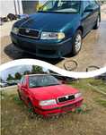 Skoda octavia 1999 1.6 ben czerwona/zielona 8180/ Na części