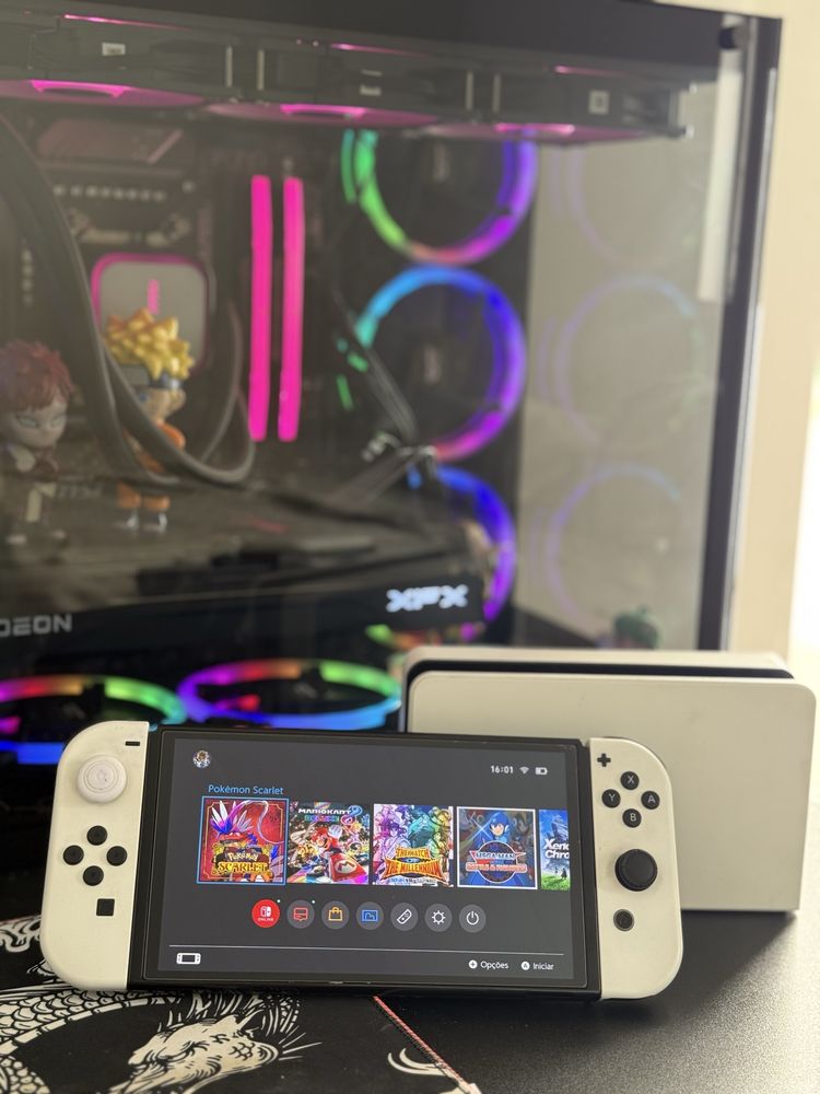 Nintendo Switch oled desbloqueado 384GB