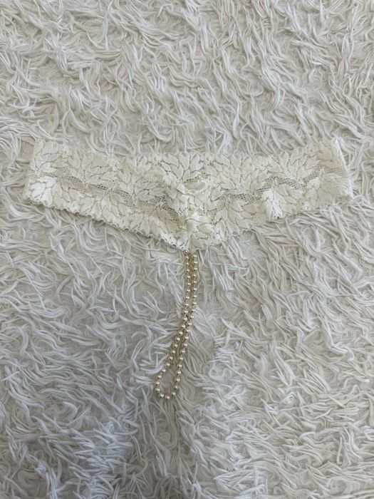 Мереживні трусики з натуральними перлинами