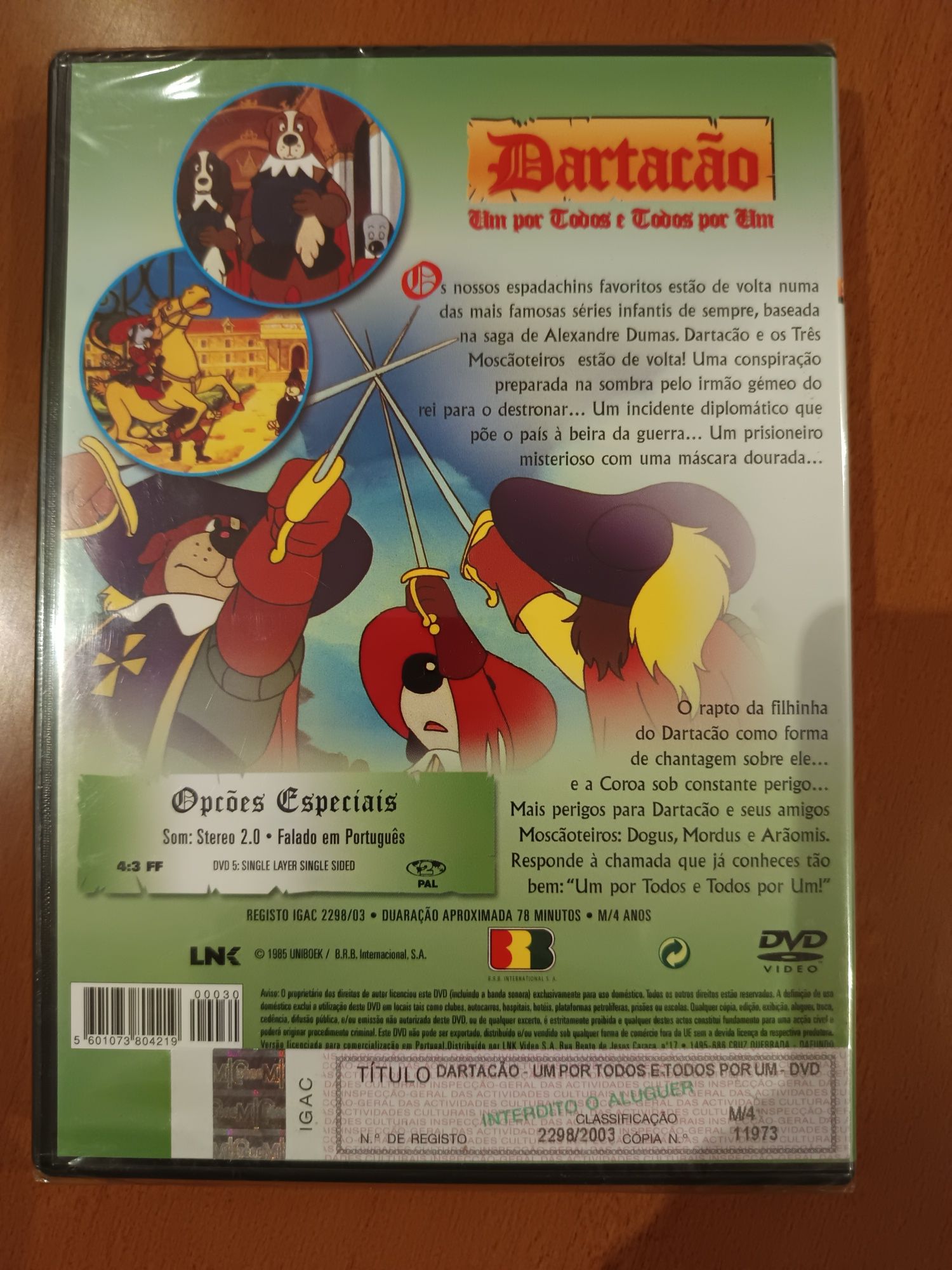 DVD Dartacão um por todos e todos por um