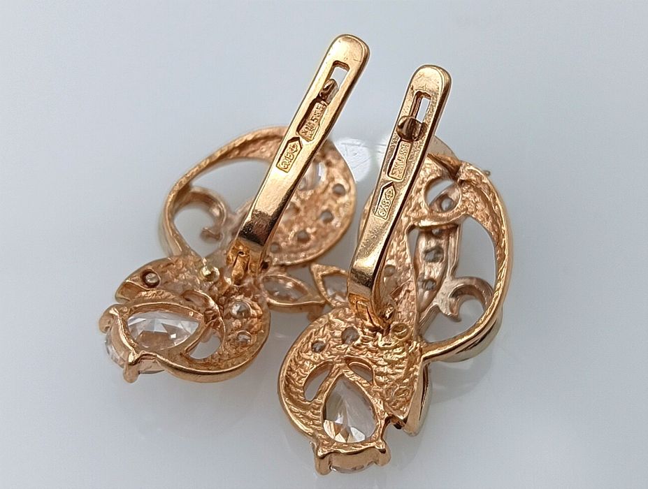 Золотые серьги 585