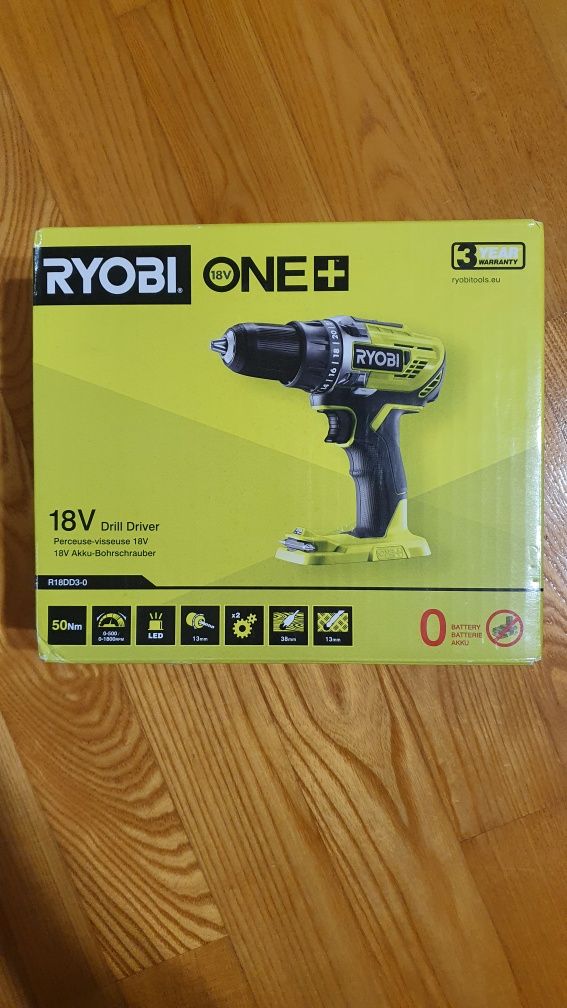 Wiertarko-wkrętarka Ryobi R18DD3 1x2Ah, 1x4,0Ah. Nie używana.