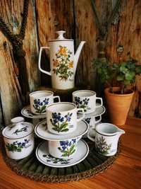 Serwis do kawy, herbaty, porcelana, motyw botaniczny Winterling Bavari