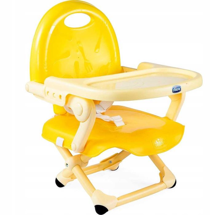 Krzesełko do karmienia Chicco Pocket Snack żółte turystyczne podróżne