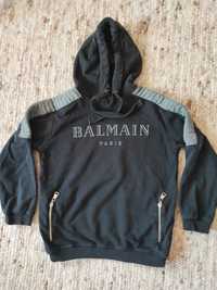 Bluza z kapturem czarna BALMAIN PARIS