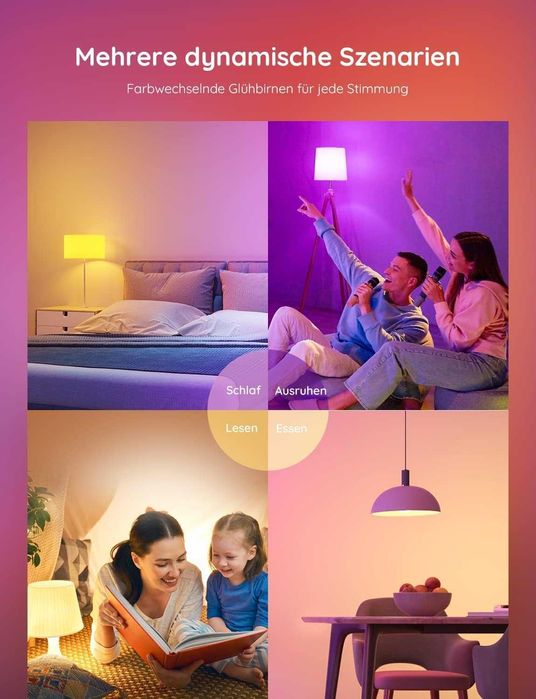Govee zestaw 2 × inteligentna żarówka E27 RGBWW Wi-Fi 9 W / 800 lm