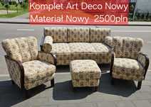 Komplet Wypoczynkowy Art Deco Nowy Materiał