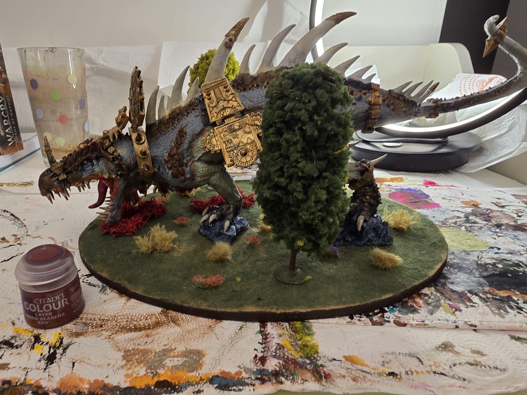 Warhammer Dread Saurian ogromny model pomalowany Forge World