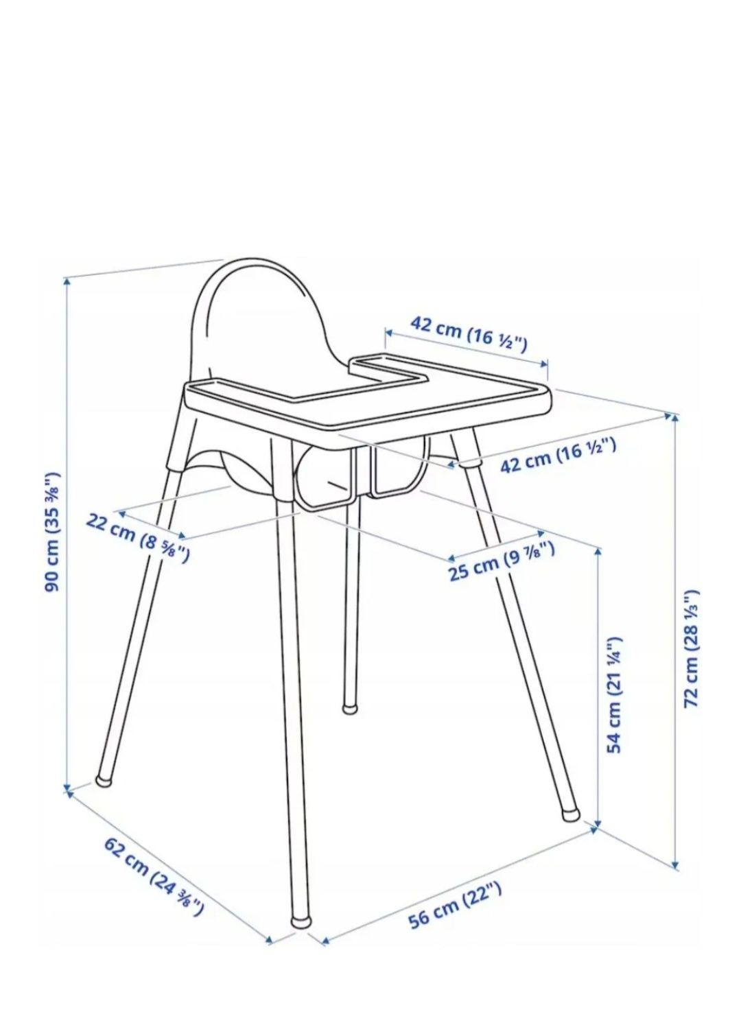 Sprzedam krzesełko do karmienia Ikea Antilop.