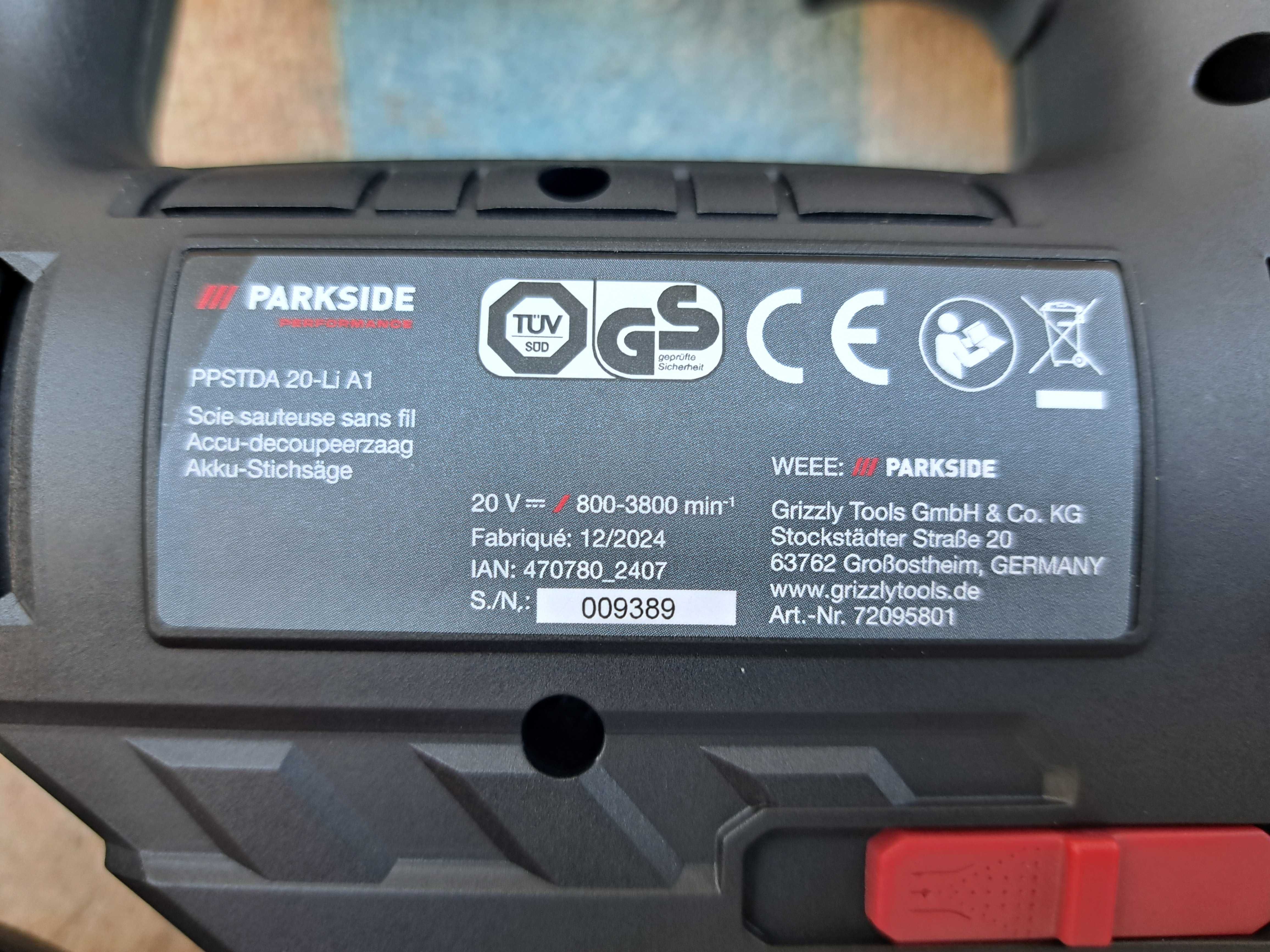 PARKSIDE Лобзик безщітковий акумуляторний Новий