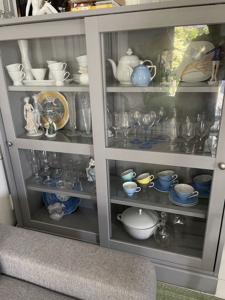Ikea Havsta szafka, witryna z cokolem popielata- szara