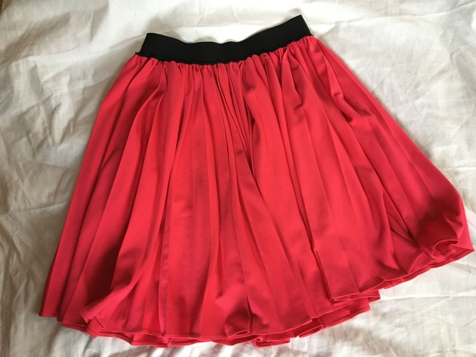 Spódnica plisowana z koła, fuksja, 140-158