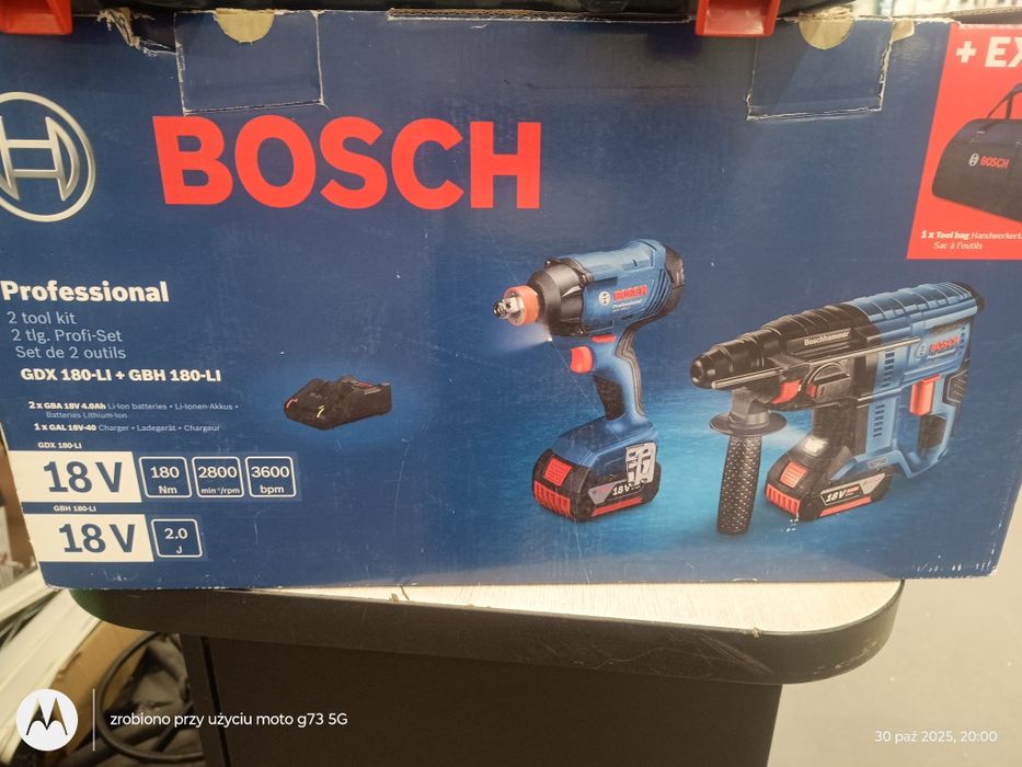 Bosch Profesjonal 18v GBH 180-li+GDX 180-li