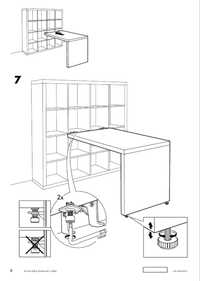 Secretária IKEA para apoiar em estante Expedit ou Kallax - cor pinho