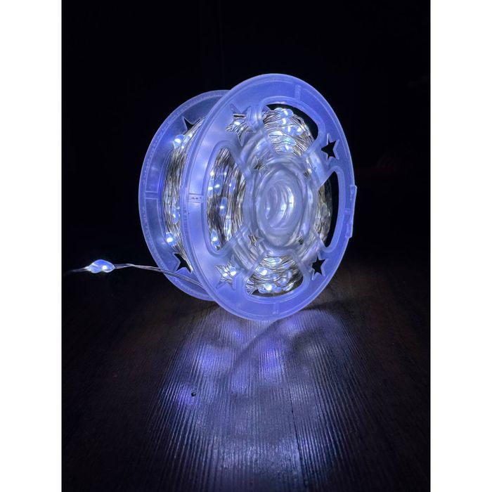 Гірлянда Капля роси 50м, 100м, 200 м від мережі срібний дріт (преміум)