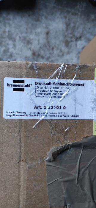 Wąż pneumatyczny 20m bęben Brennenstuhl złącza 6mm przewód powietrza