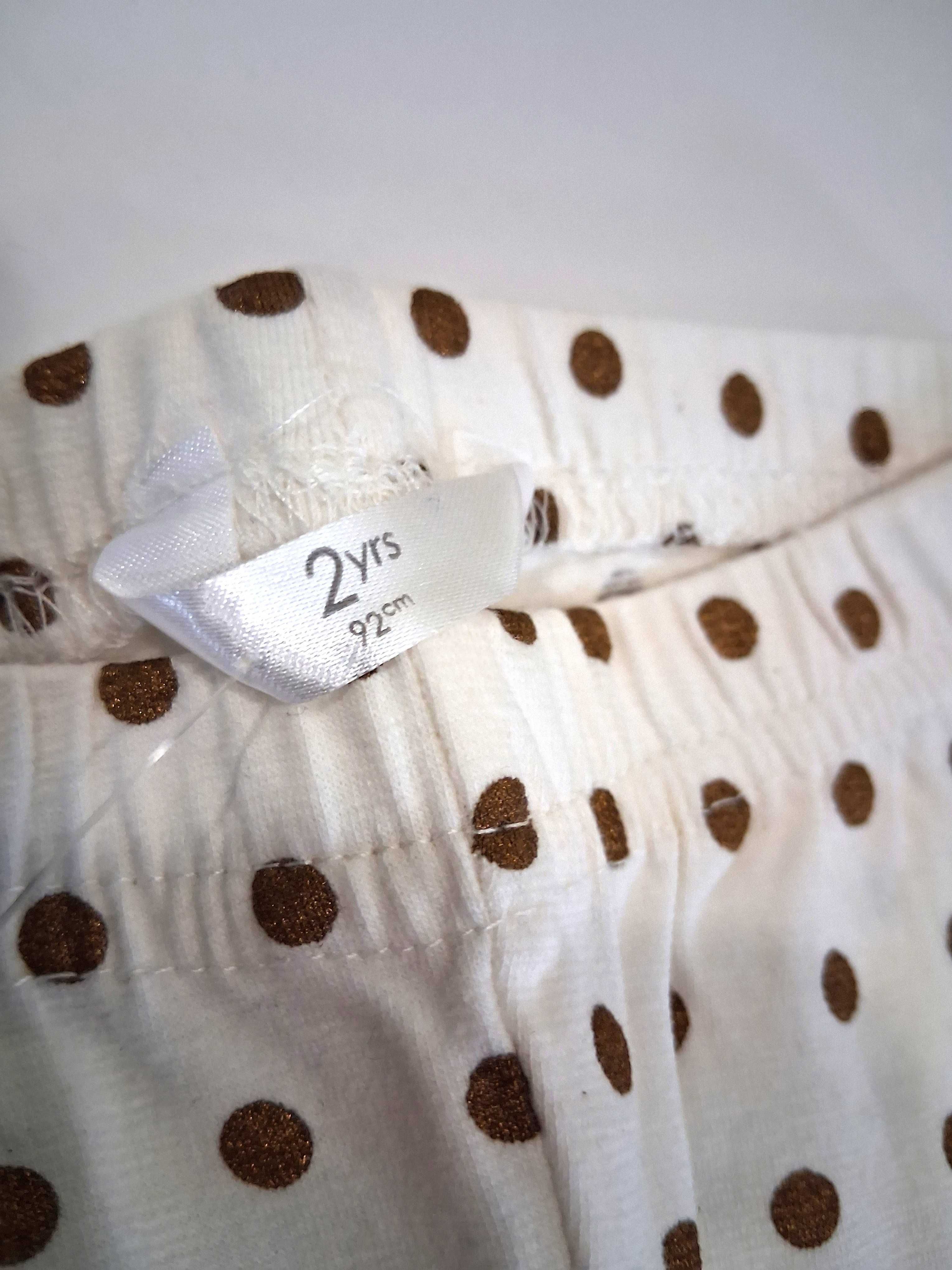 Legginsy getry dla dziewczynki księżniczki grochy roz 92 Little kids