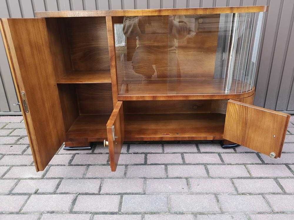 Barek Konsola Art Deco Orzech-Unikat Stary Antyk Po Renowacji.