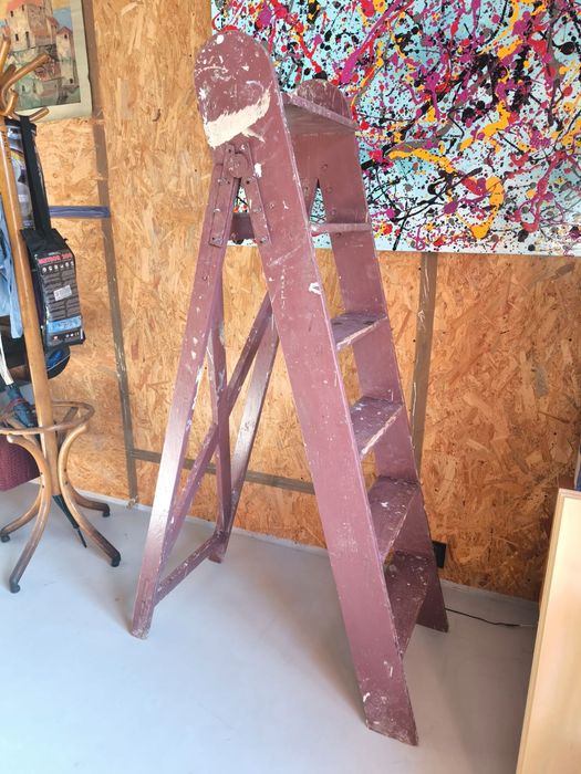 Stara drewniana drabina vintage loft