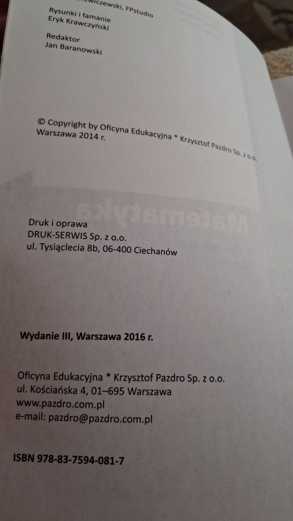 Matematyka zbiór zadań i podrecznik 3