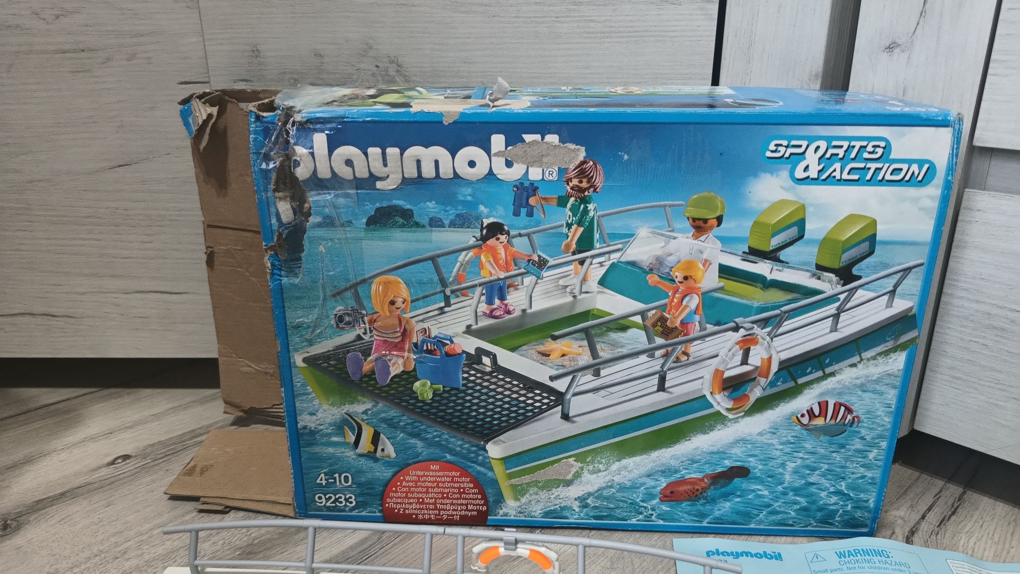 Playmobil 9233 Łódź ze szklanym dnem łódka figurki zestaw