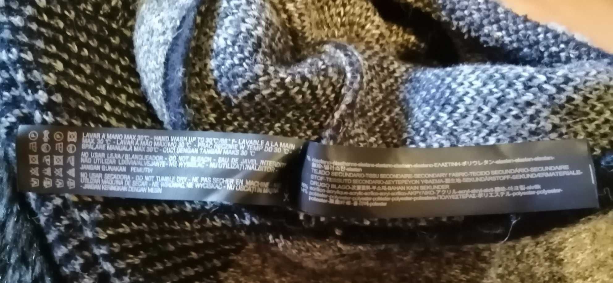 пончо куртка женская вязанная большой размер ZARA Knit