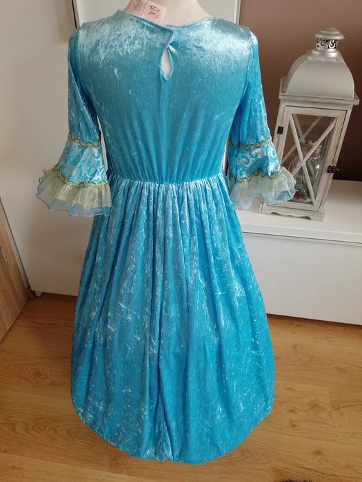 NOWY strój karnawałowy DAMA DWORU DWORKA wróżkla Elsa Elza 122/128 28