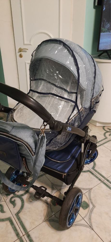 Универсальная коляска 2 в 1 Baby Pram Eco Sky Blue (B002LC)