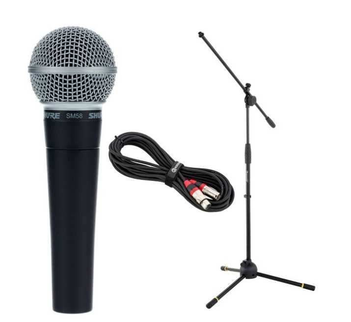 Conjunto Microfone Sure SM58, tripé e cabo 10m. com garantia Thomann