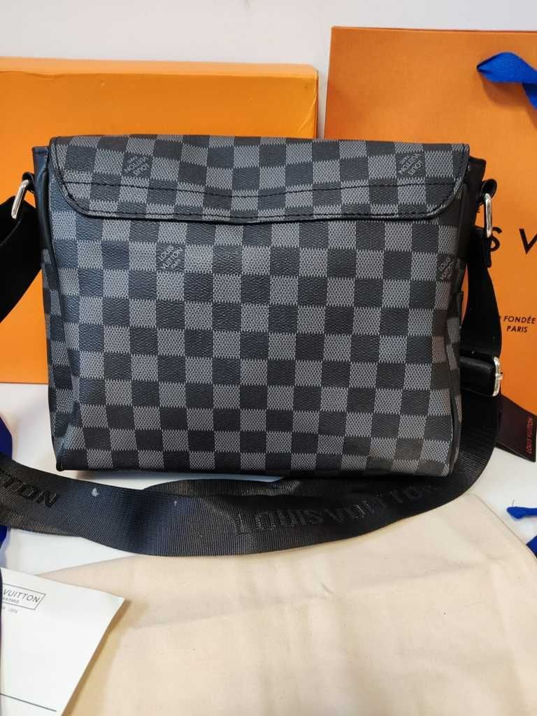 LOUIS VUITTON męska torba Listonoszka, skóra, Francja 06-49