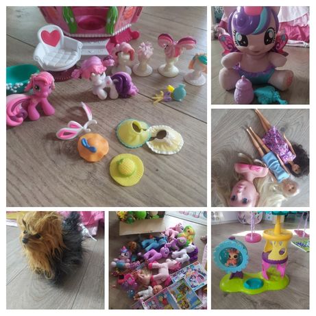 Pet shop my little pony piesek interaktywny lalki barbie zestaw zabawe