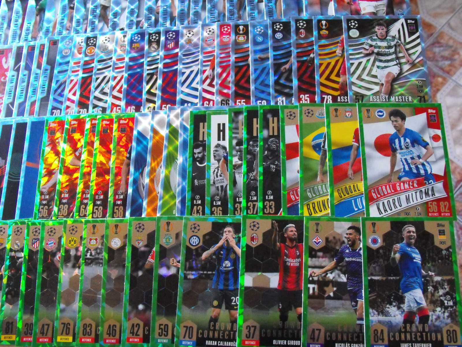 KOMPLET 252 kart CRYSTAL PARALLEL topps Match Attax 2023/24 EXTRA