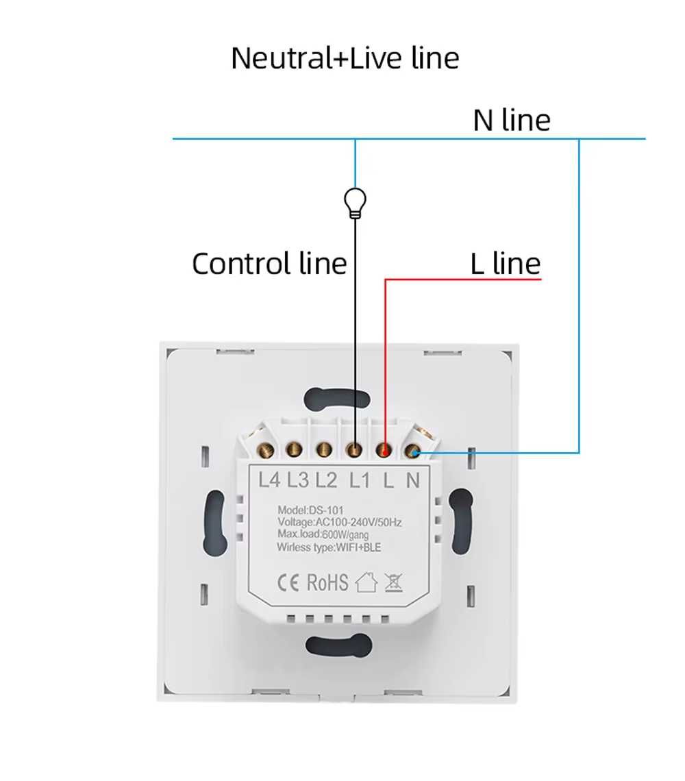 Tomada Inteligente WiFi Botão Touch Voz Automação Alexa Google Home NO
