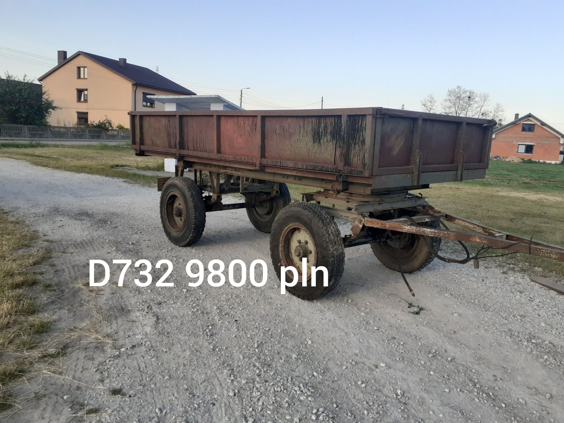 Przyczepa wywrotka d47/d732 jeden tlok krone 9 ton autosan hl 6011