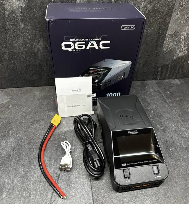 Зарядне 4 порти Q6AC ToolkitRC FPV для дрона Hota SkyRc аккумуляторів